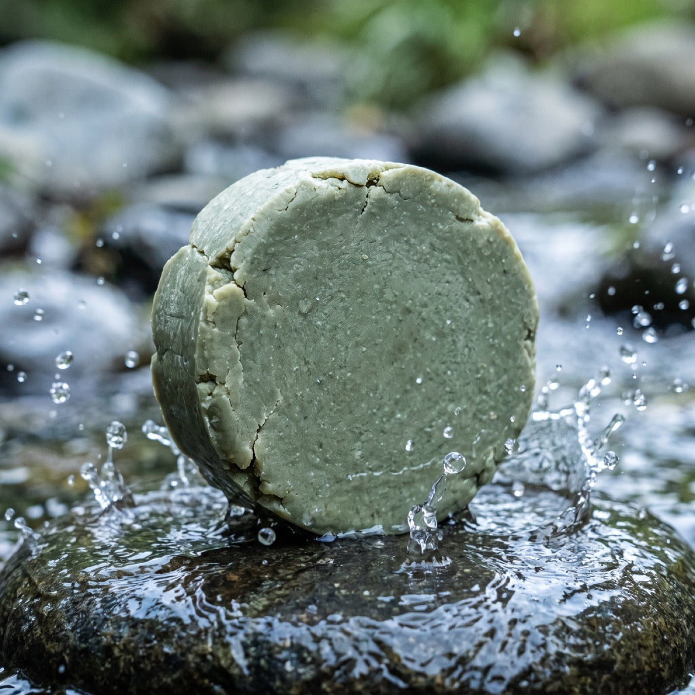Herbal soap — water splash